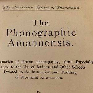 1904-1911 Antique Pitman Shorthand book